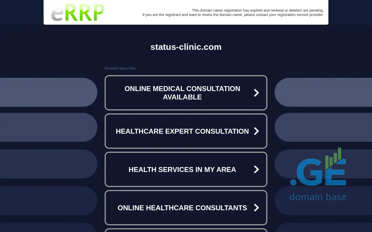 Screenshot of the site statusclinic.ge
