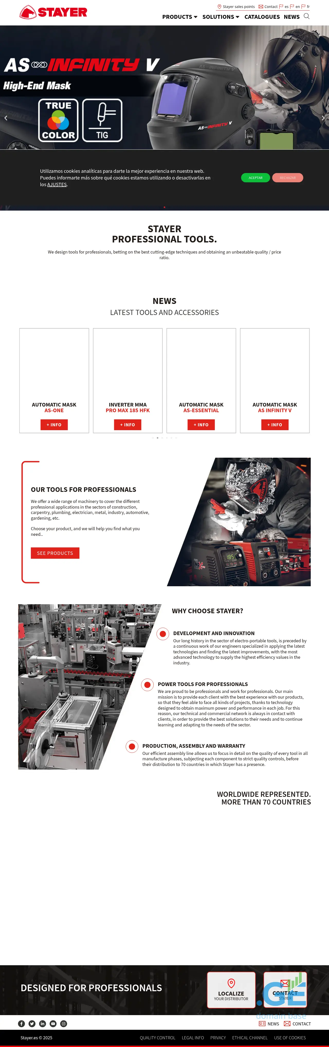 Screenshot of the site stayer.ge