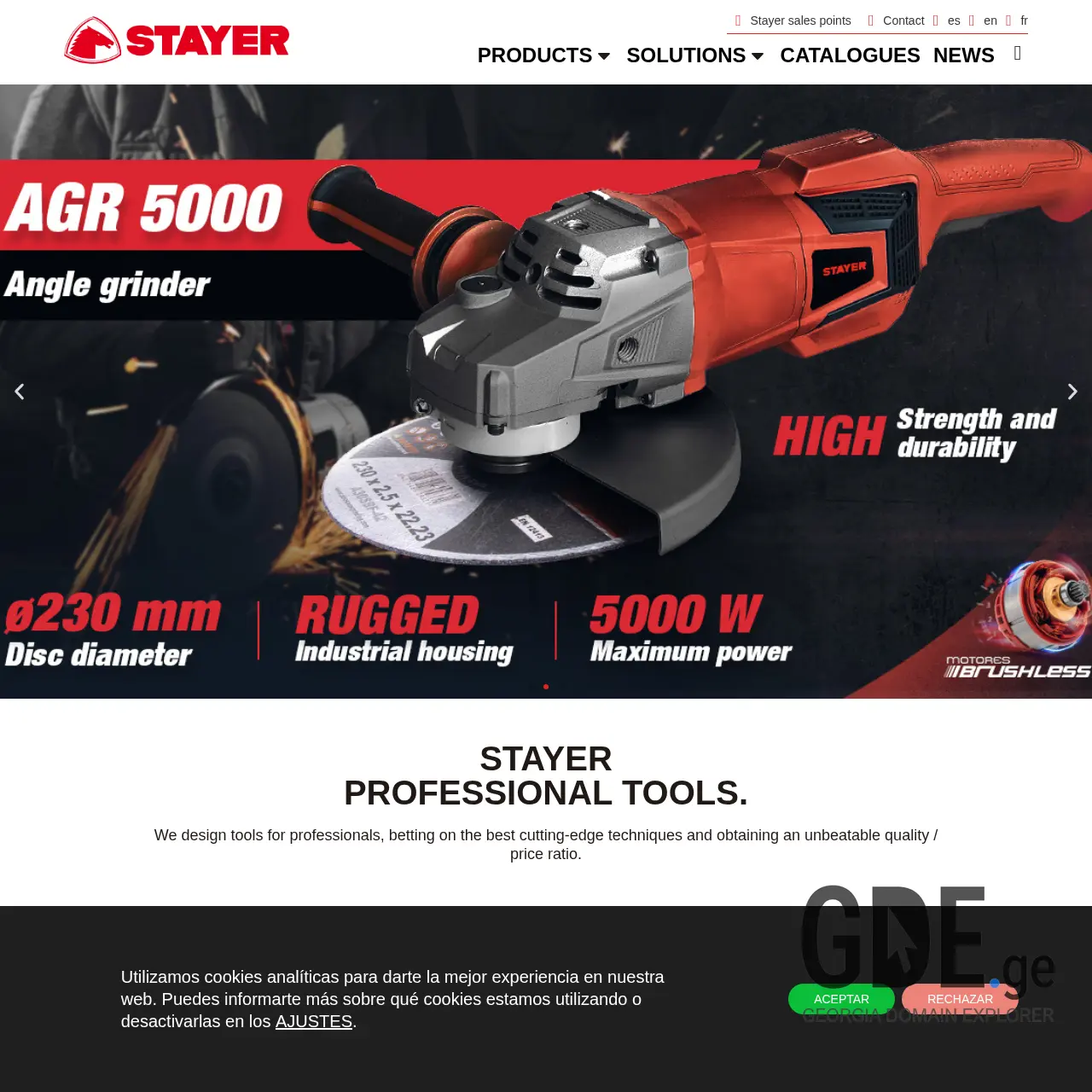 Screenshot of the site stayer.ge at 2025-12-12
