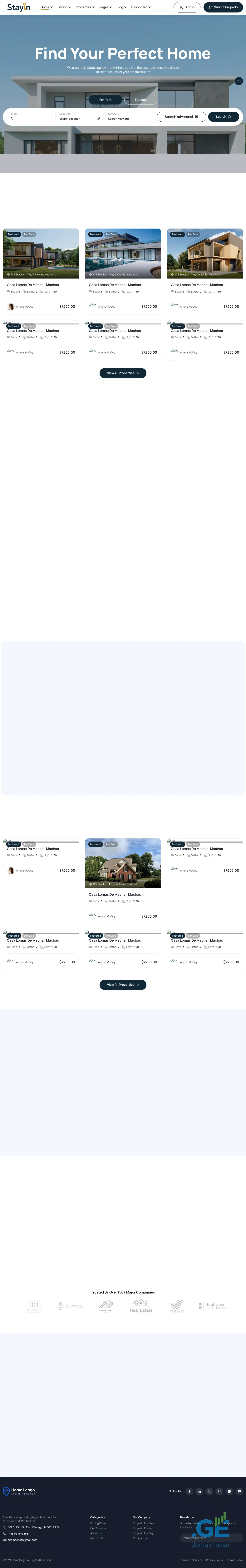 Screenshot of the site stayin.ge
