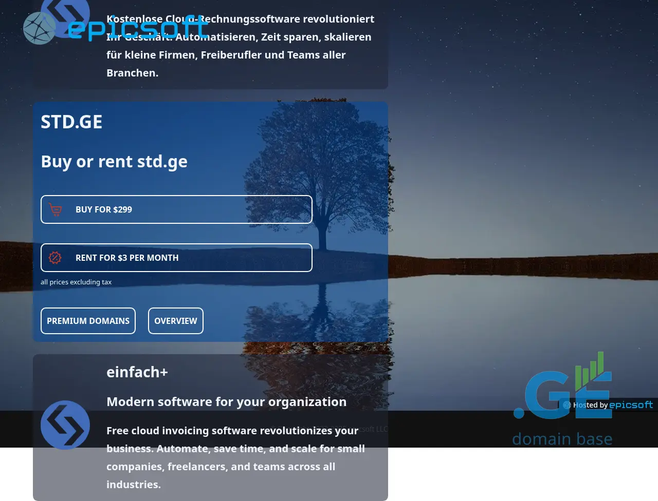 Screenshot of the site std.ge