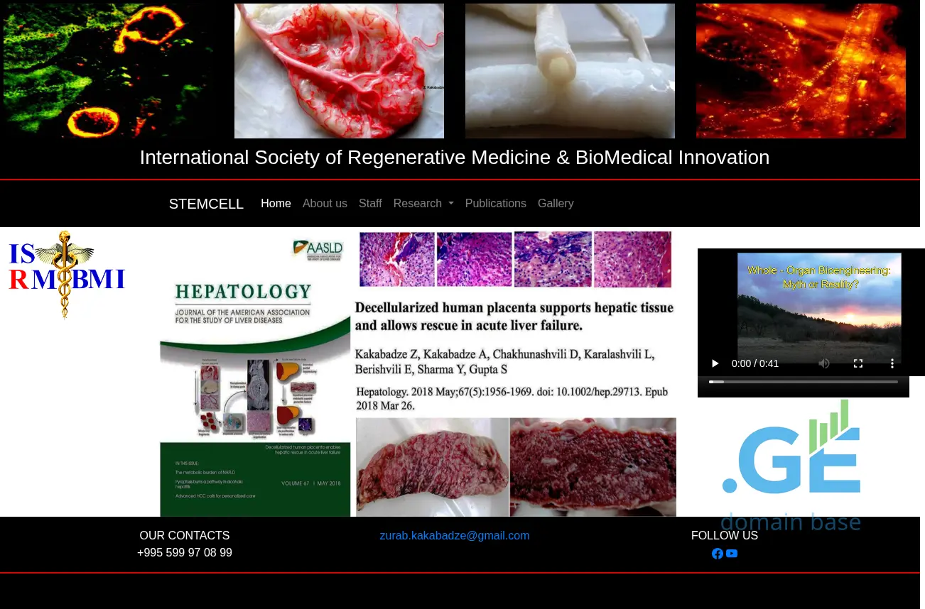 Screenshot of the site stemcell.ge at 2025-10-12