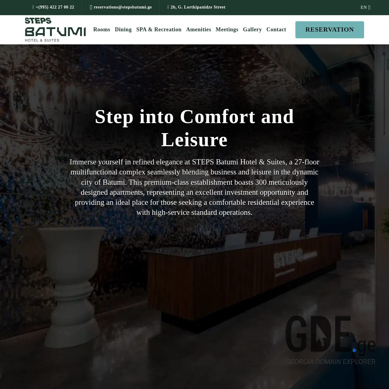 Screenshot of the site stepsbatumi.ge at 2025-12-13