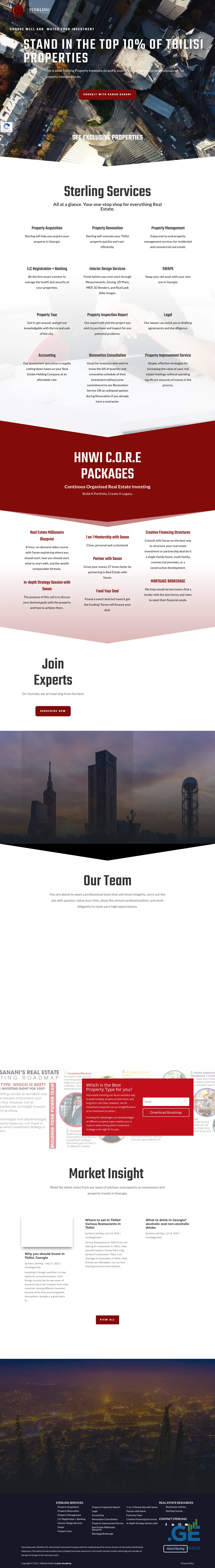Screenshot of the site sterling.ge