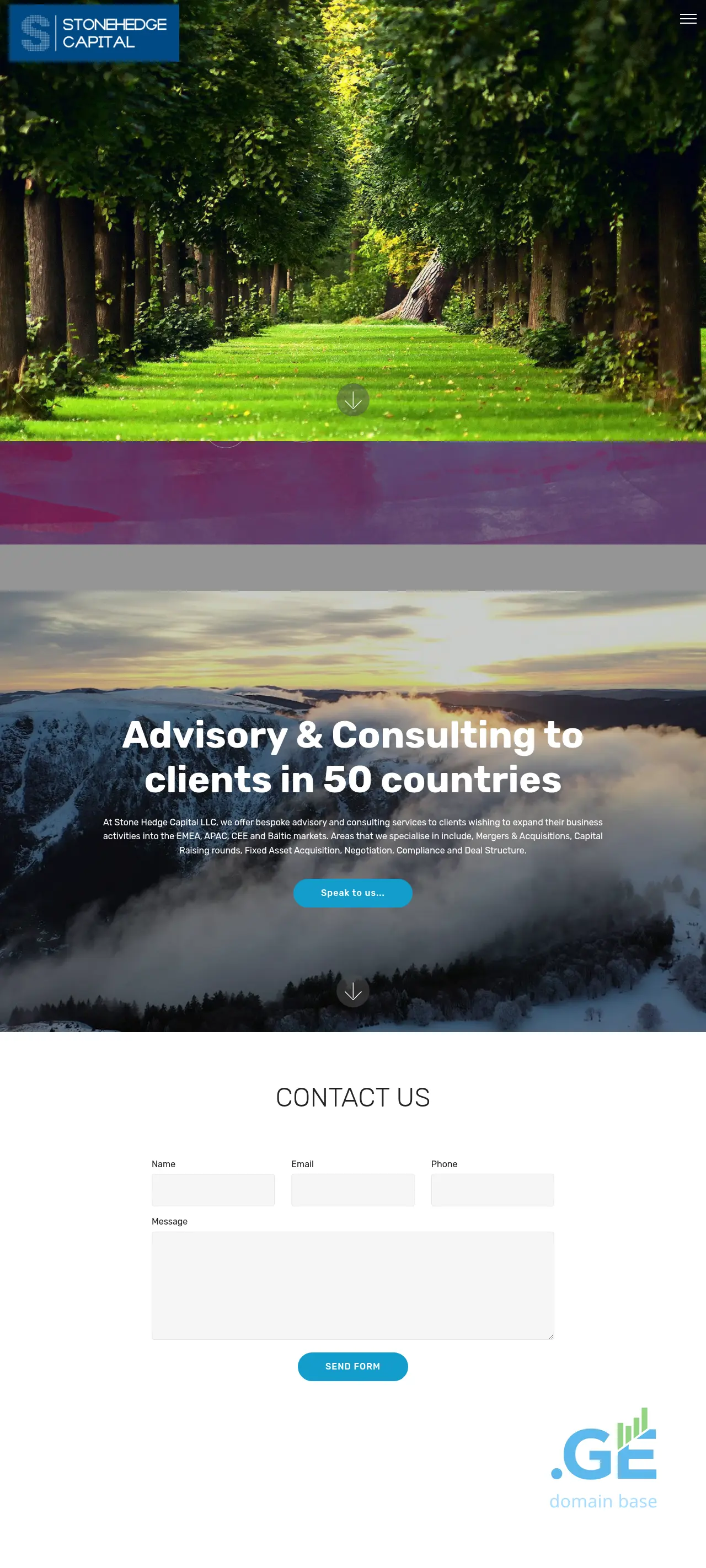 Screenshot of the site stonehedge.ge