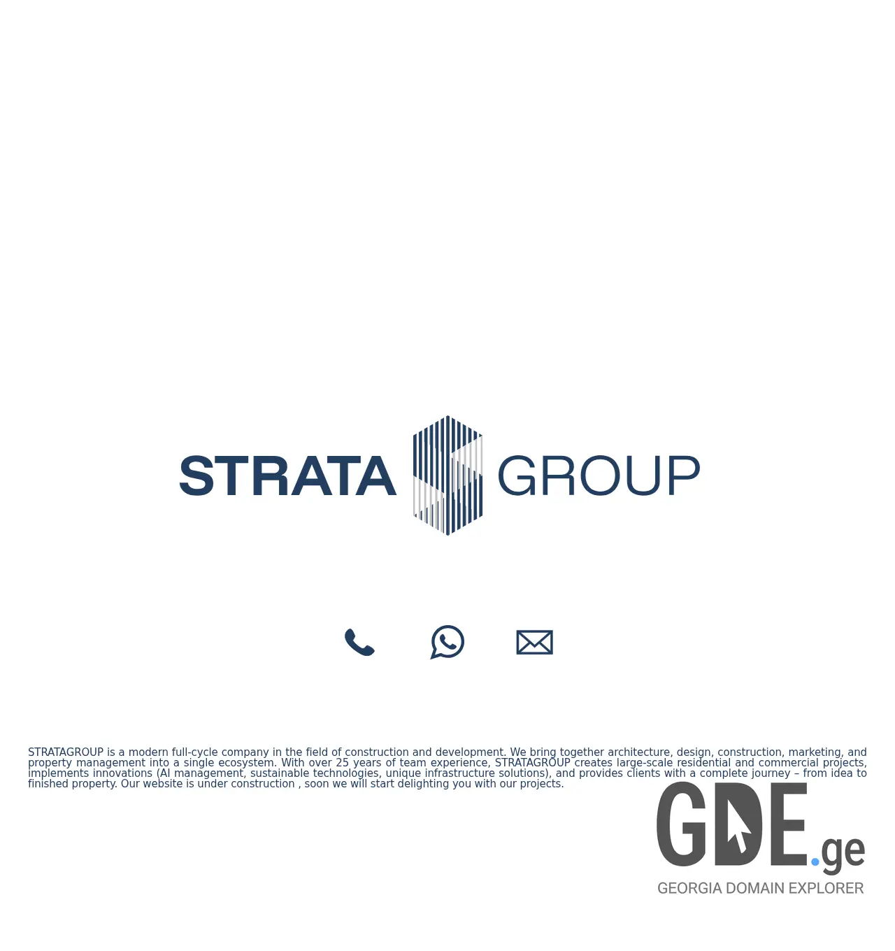 Screenshot of the site stratagroup.ge at 2025-12-06