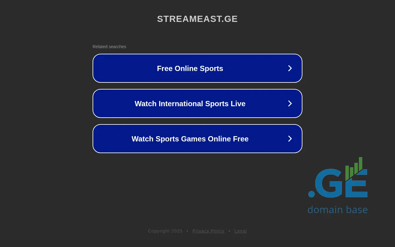 Screenshot of the site streameast.ge