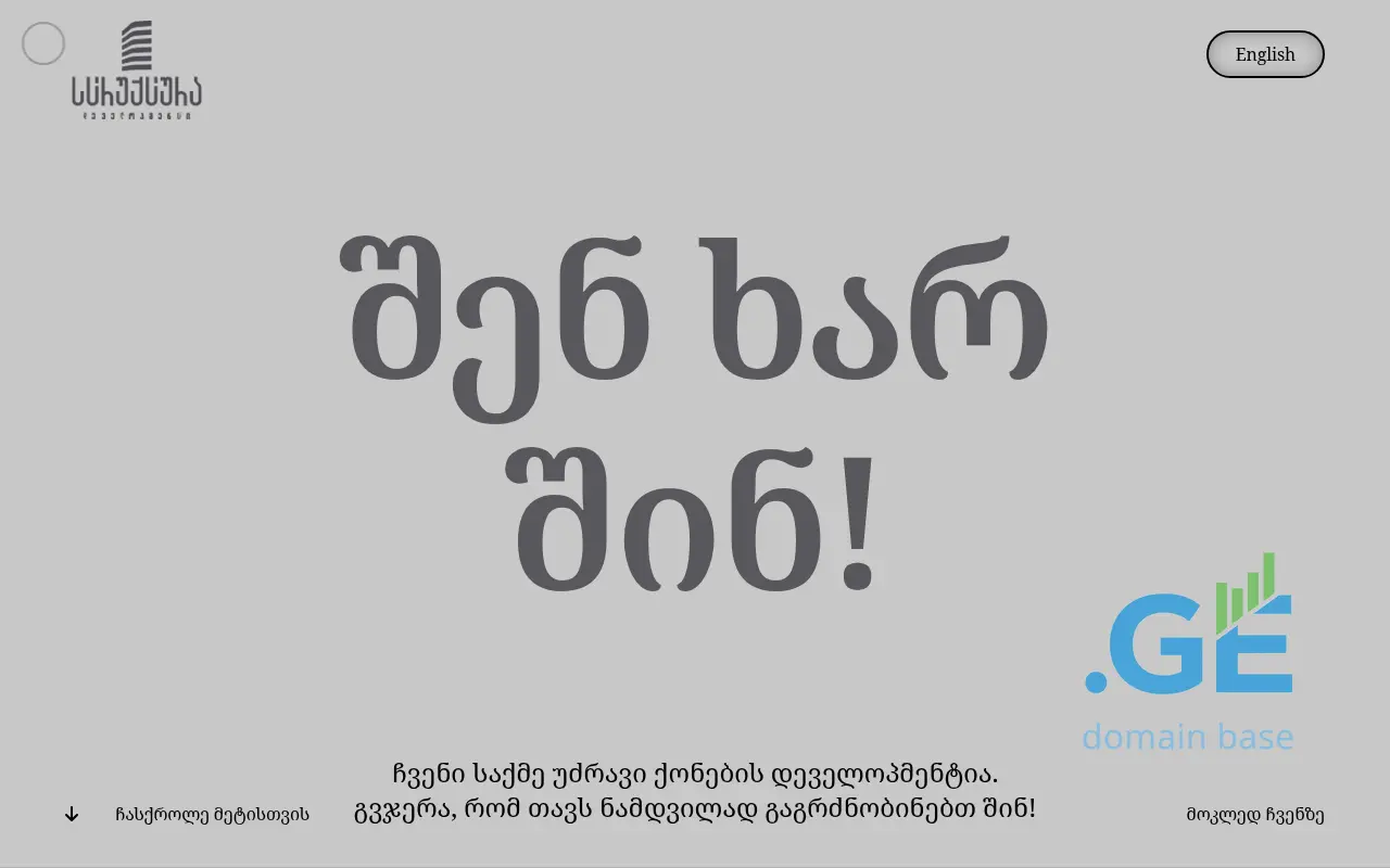 Screenshot of the site structura.ge