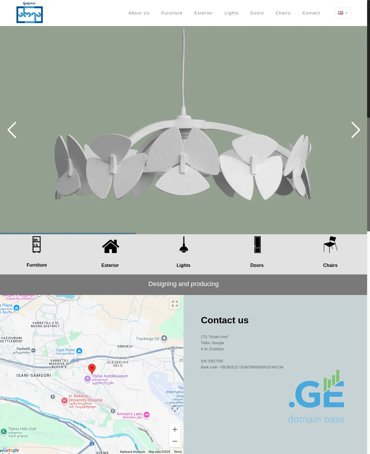 Screenshot of the site studiaarea.ge