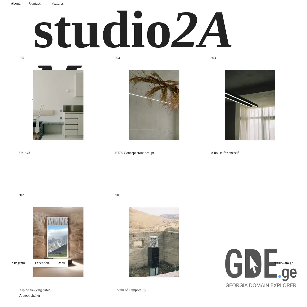 Screenshot of the site studio2am.ge at 2025-12-13