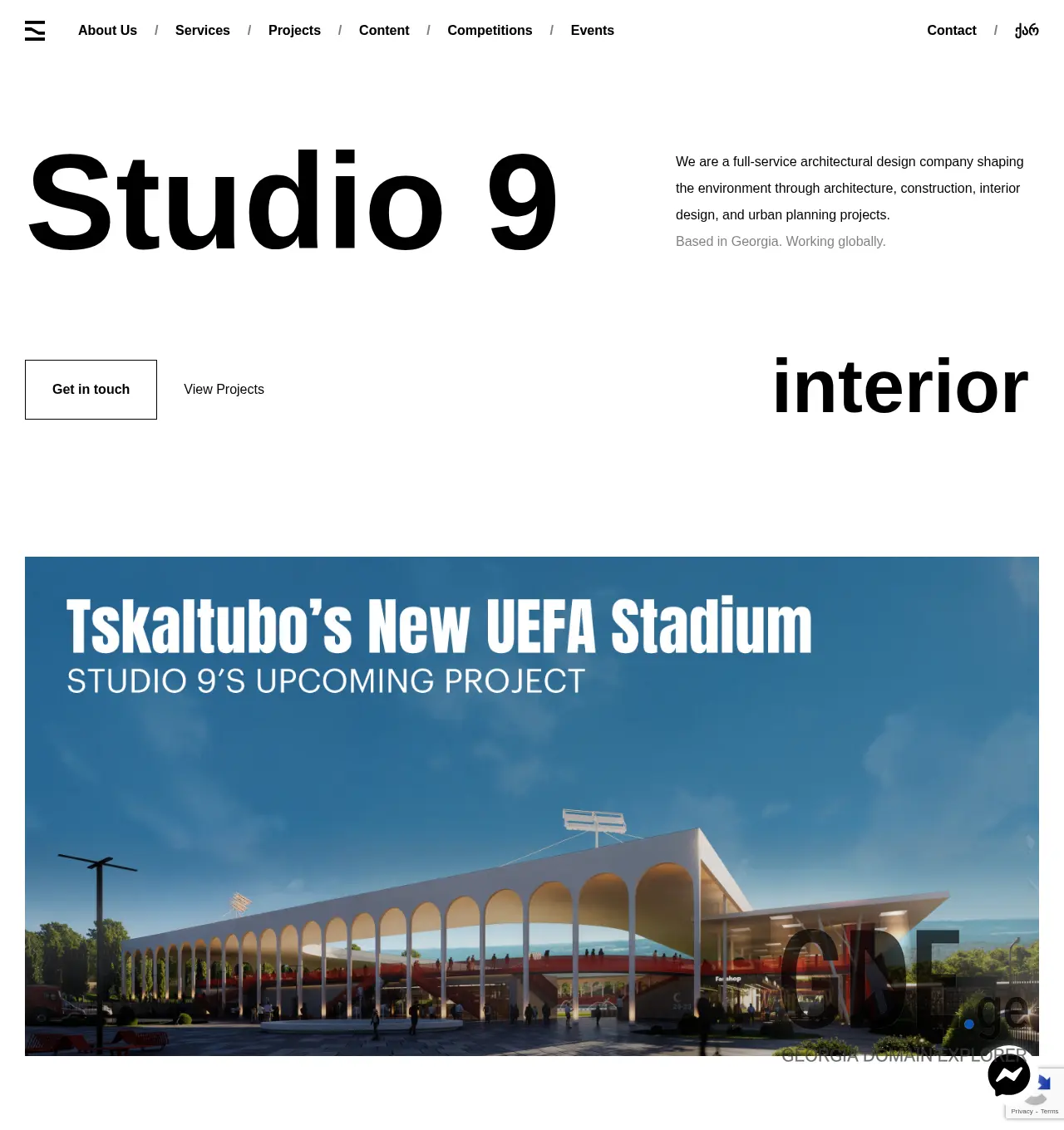 Screenshot of the site studio9.ge at 2025-12-01