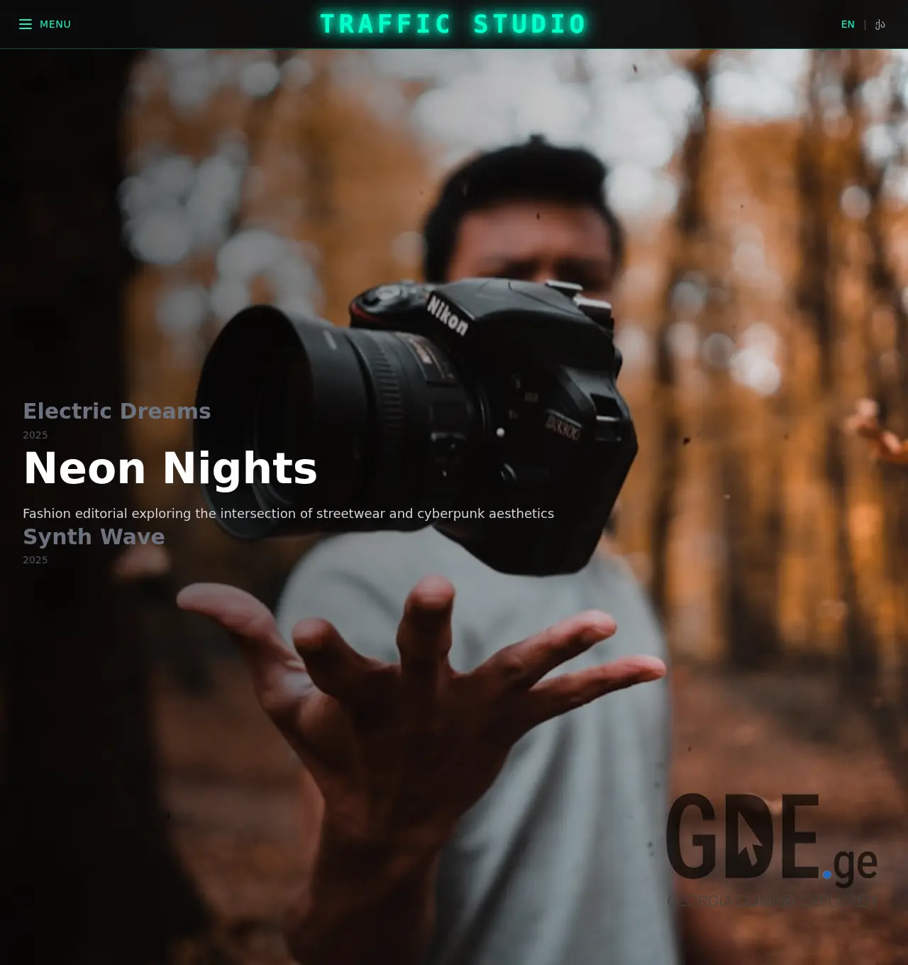 Screenshot of the site studiotraffic.ge at 2025-12-04