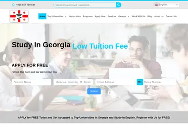 Screenshot of study-georgia.ge