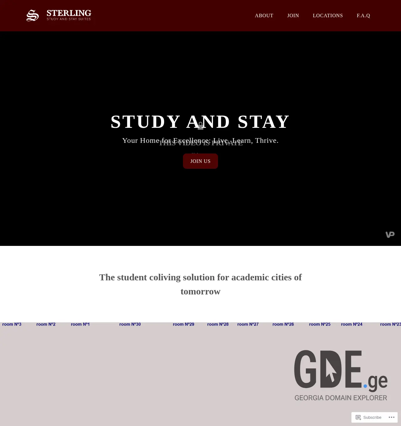 Screenshot of the site studyandstay.ge at 2025-12-06