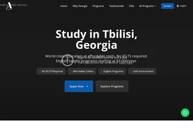 Screenshot of studyintbilisi.ge