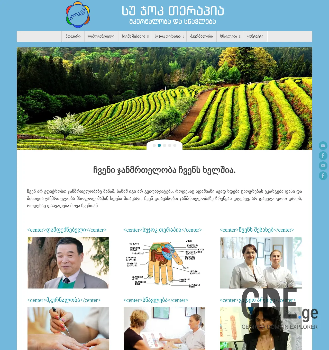 Screenshot of the site sujoktherapy.ge at 2025-11-29