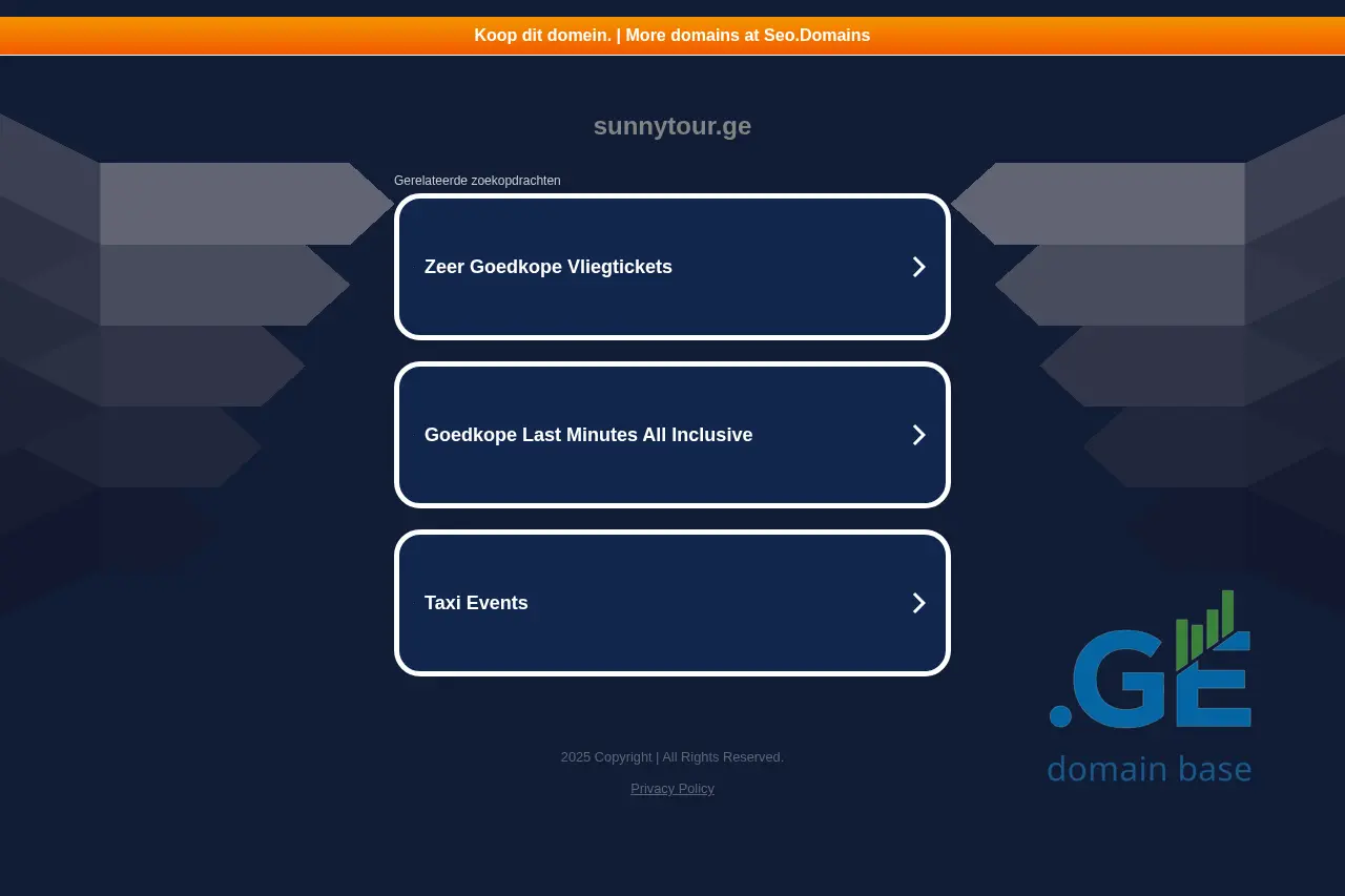 Screenshot of the site sunnytour.ge