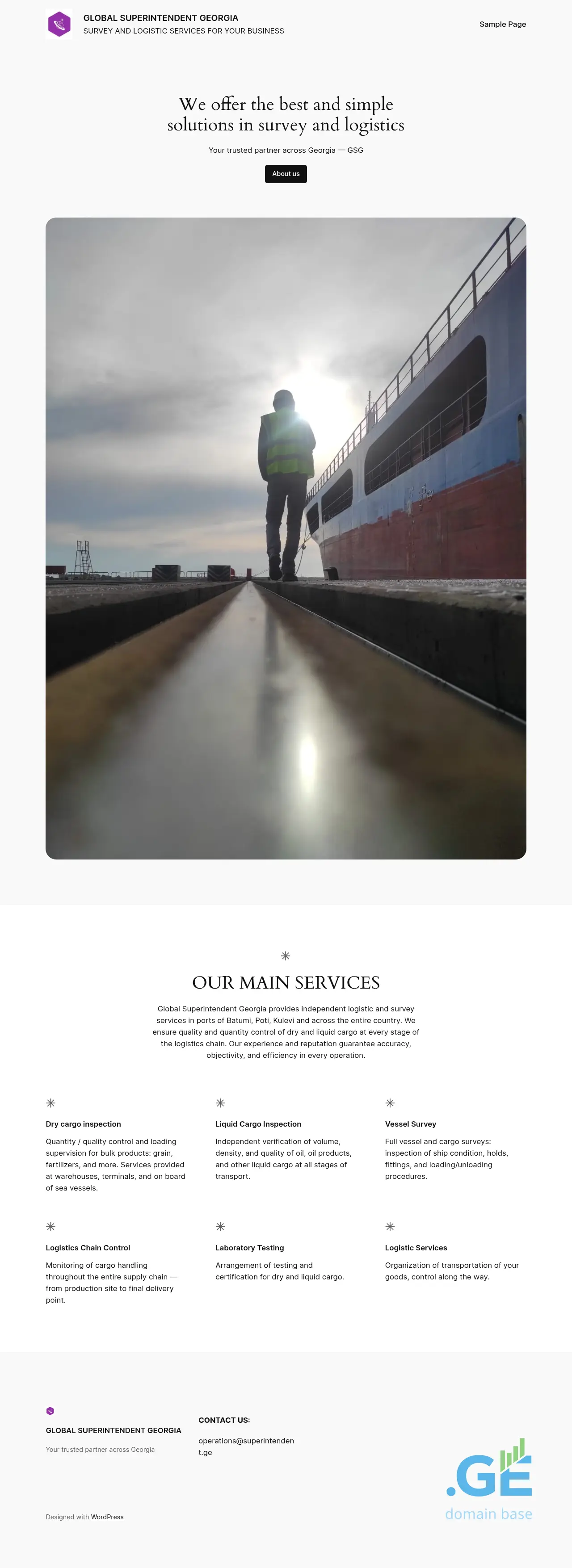Screenshot of the site superintendent.ge