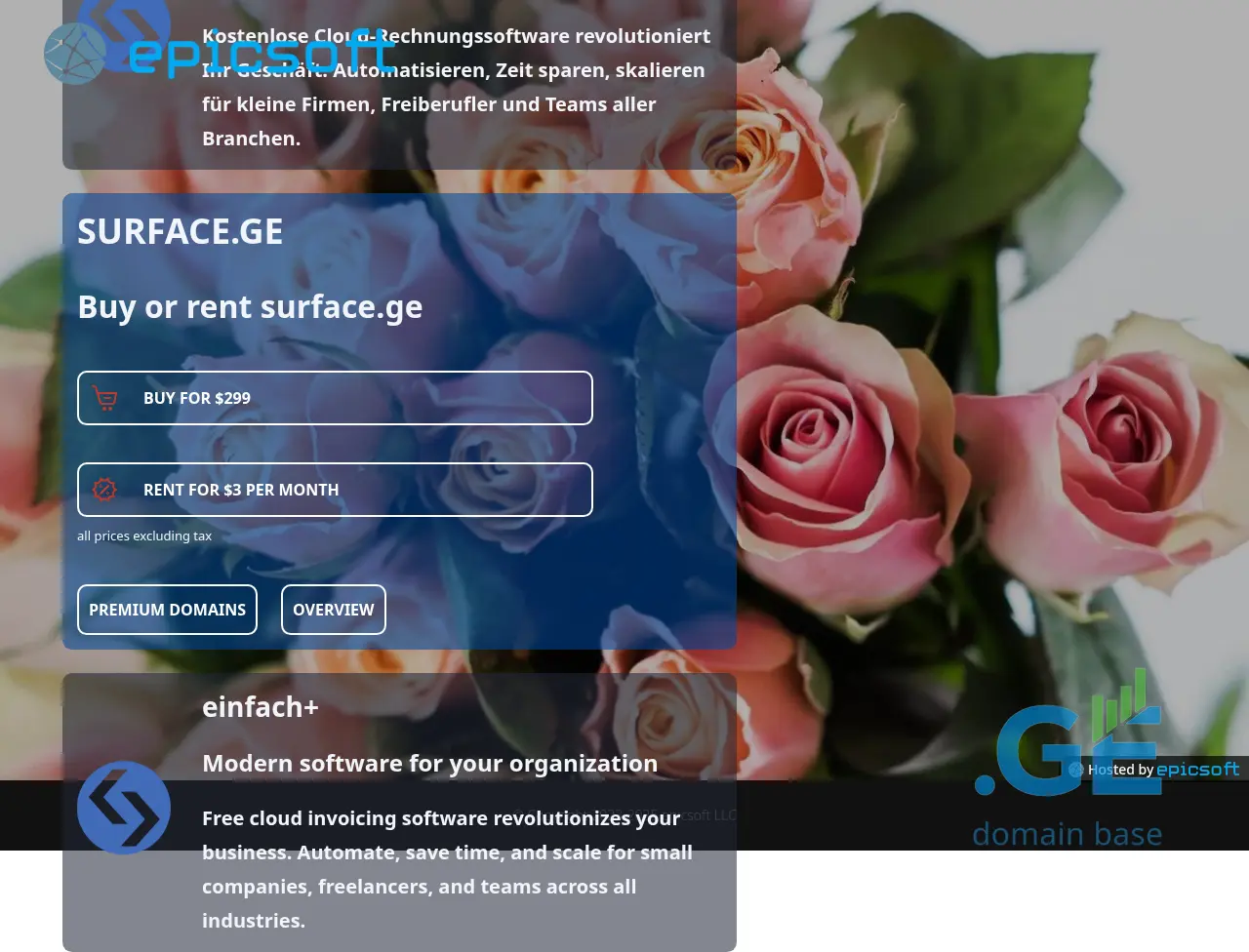 Screenshot of the site surface.ge