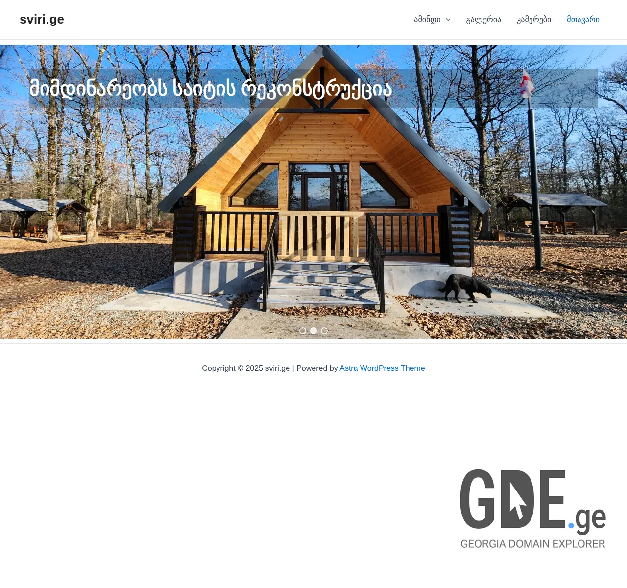 Screenshot of the site sviri.ge at 2025-11-26