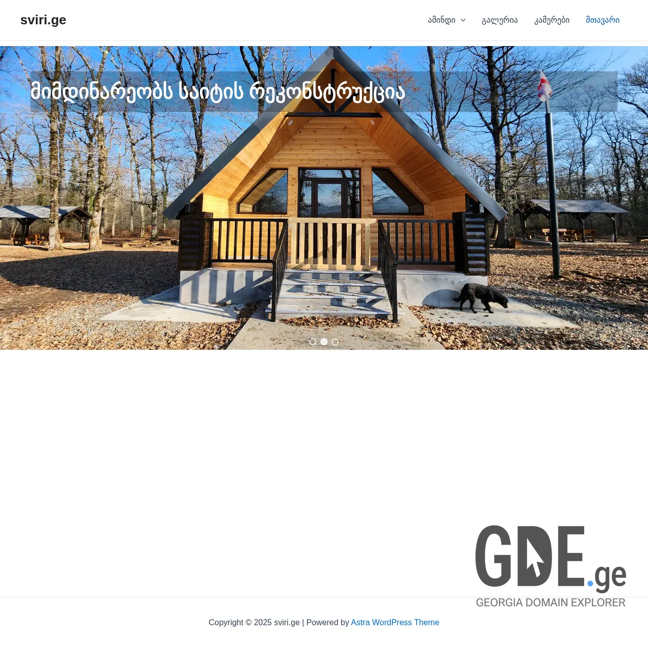 Screenshot of the site sviri.ge at 2025-12-18