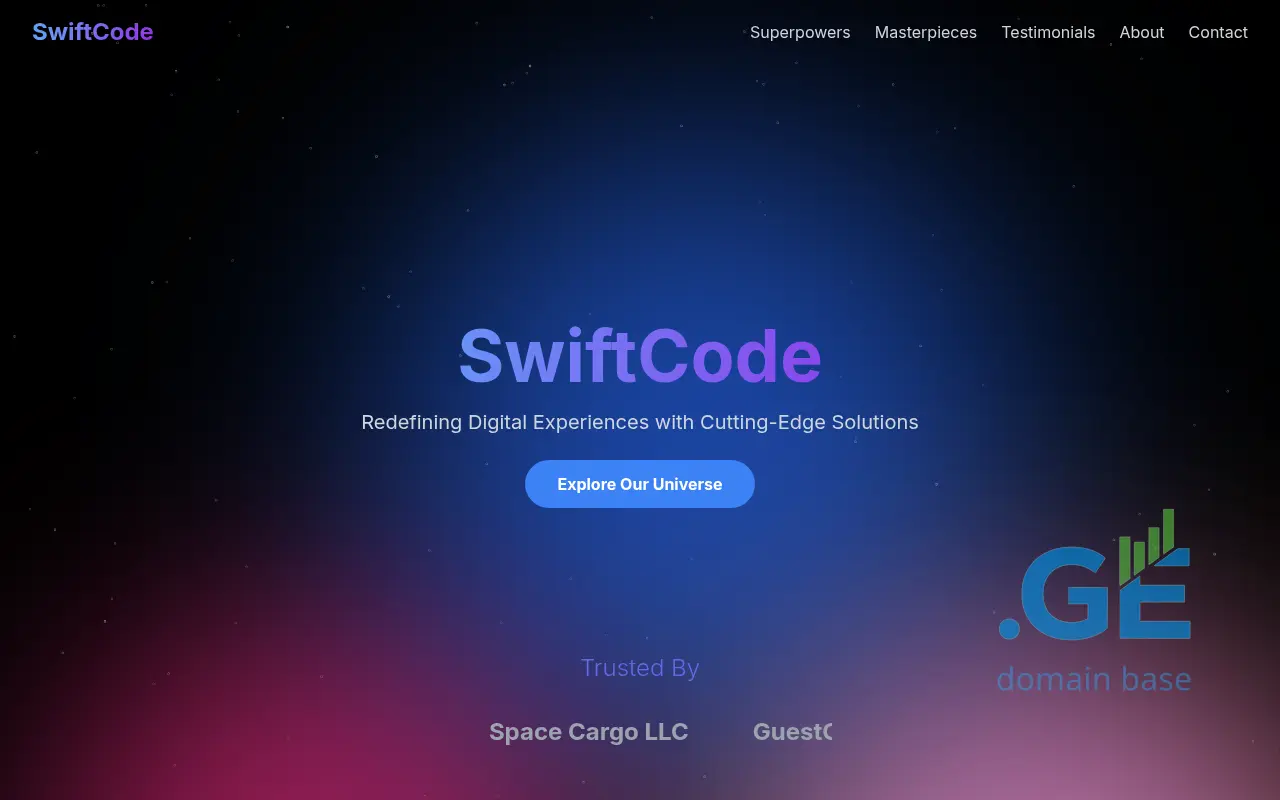 Screenshot of the site swiftcode.ge