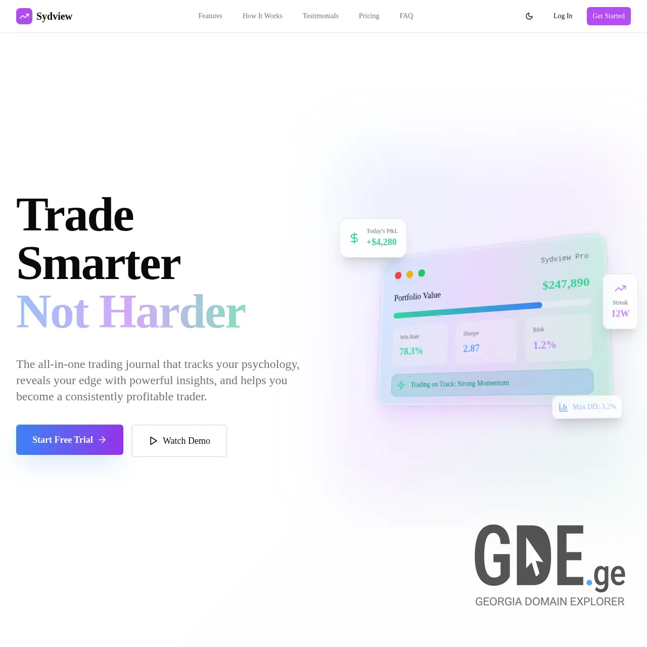 Screenshot of the site sydview.ge at 2026-01-30