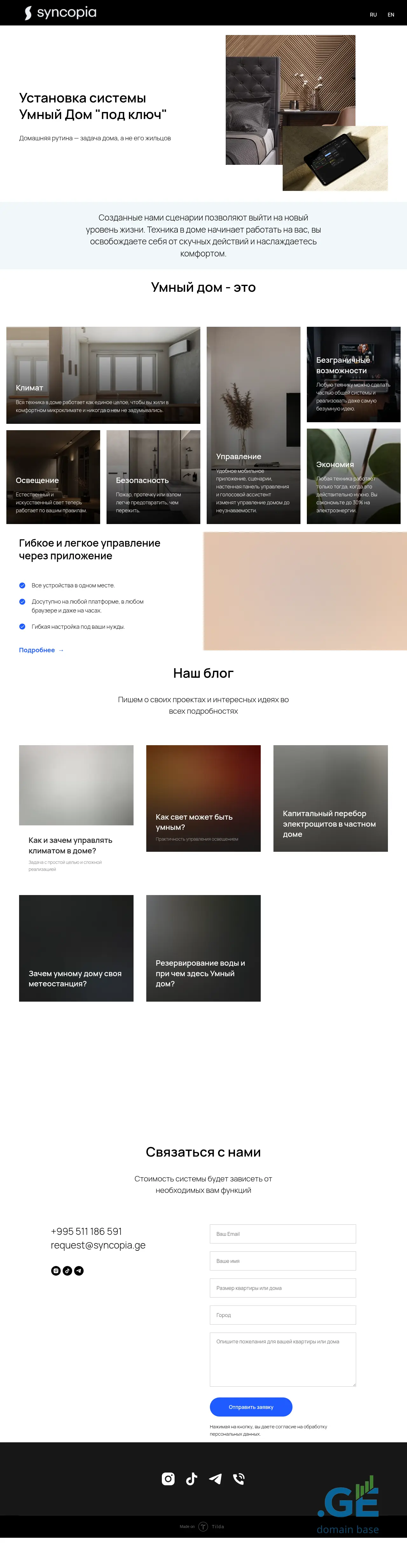 Screenshot of the site syncopia.ge