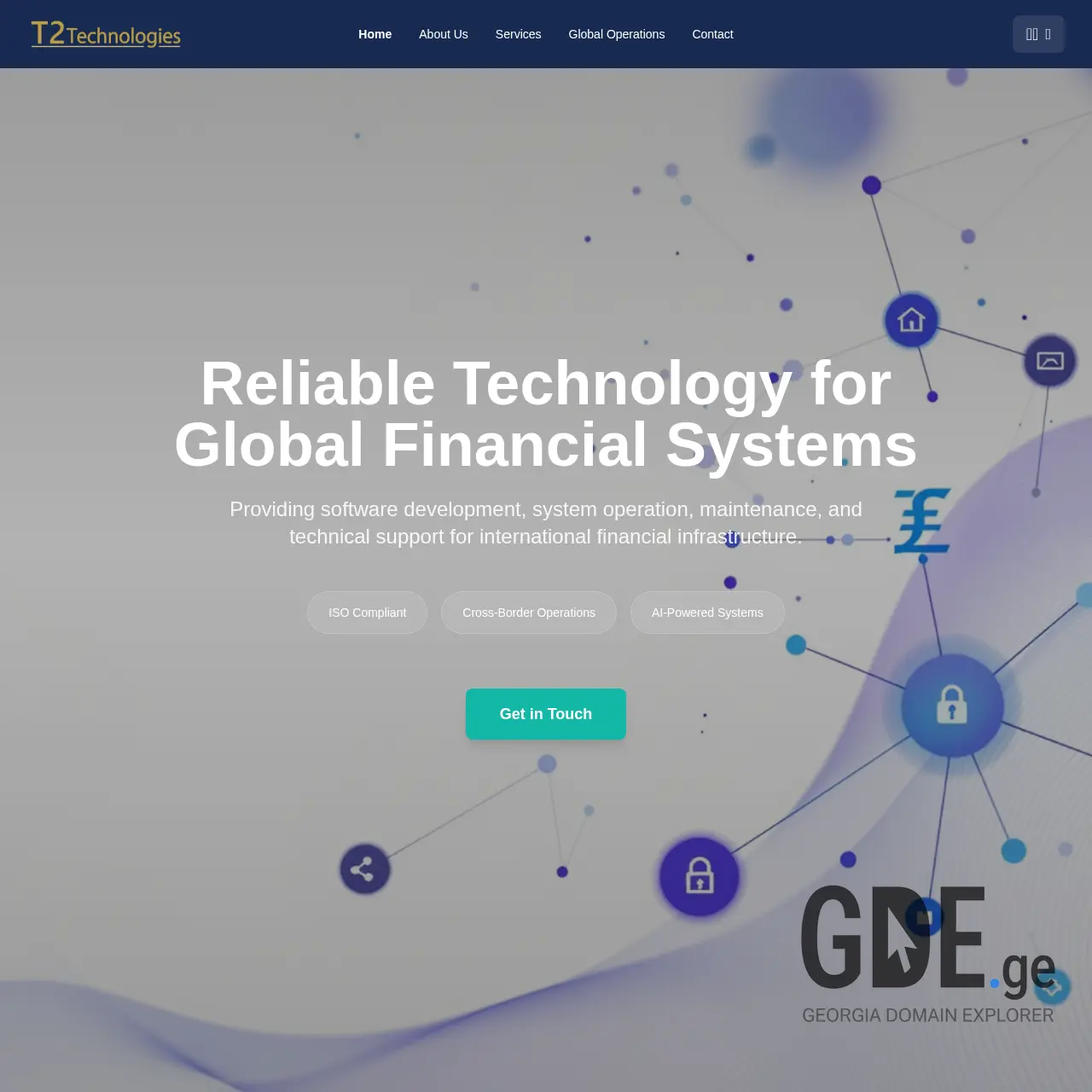 Screenshot of the site t2technologies.ge at 2025-12-16
