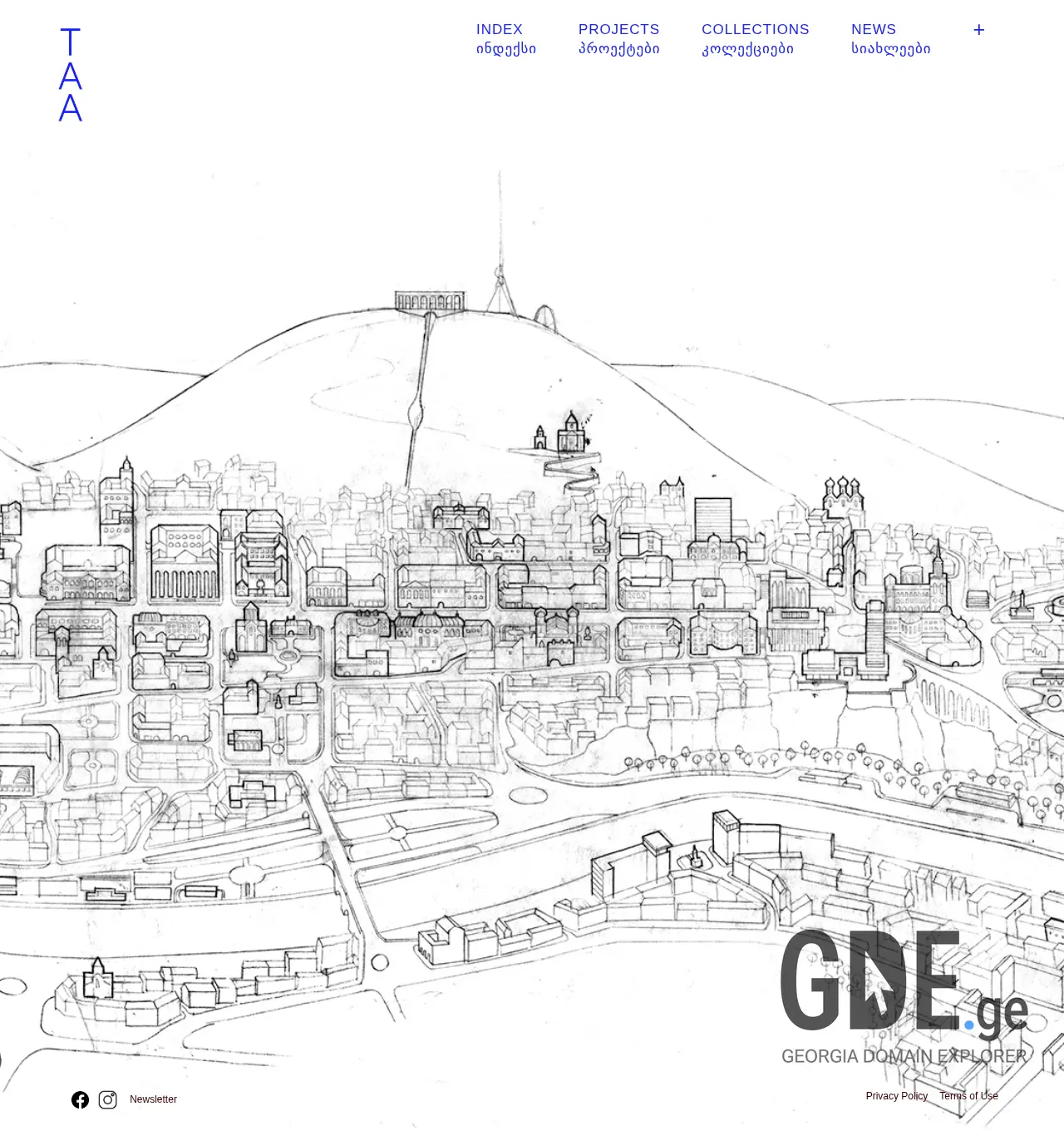 Screenshot of the site taa.net.ge at 2025-11-29