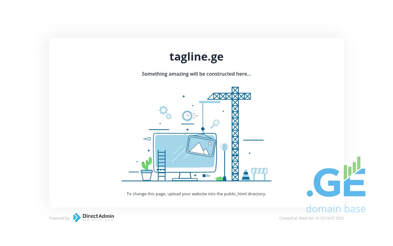 Screenshot of the site tagline.ge