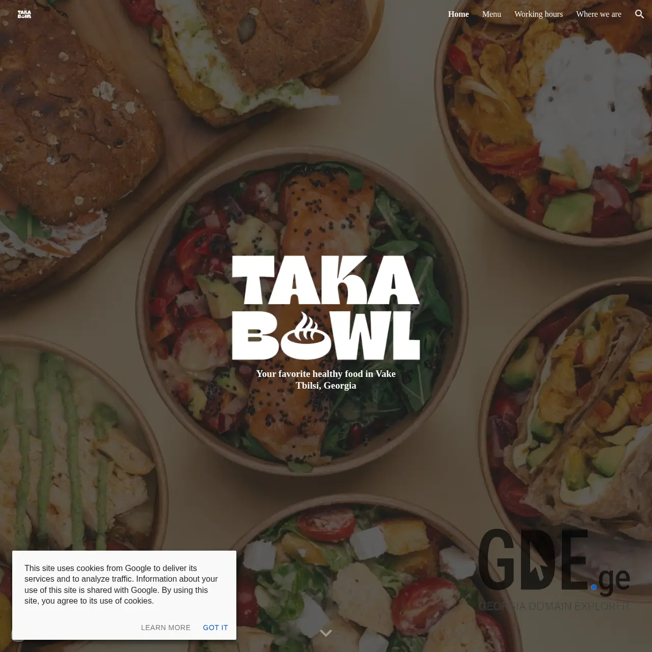 Screenshot of the site takabowl.ge at 2026-02-12