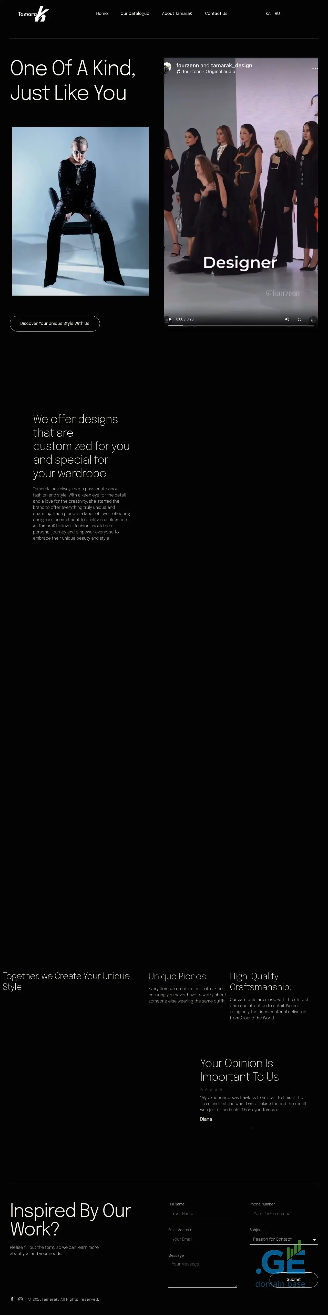 Screenshot of the site tamarak.ge