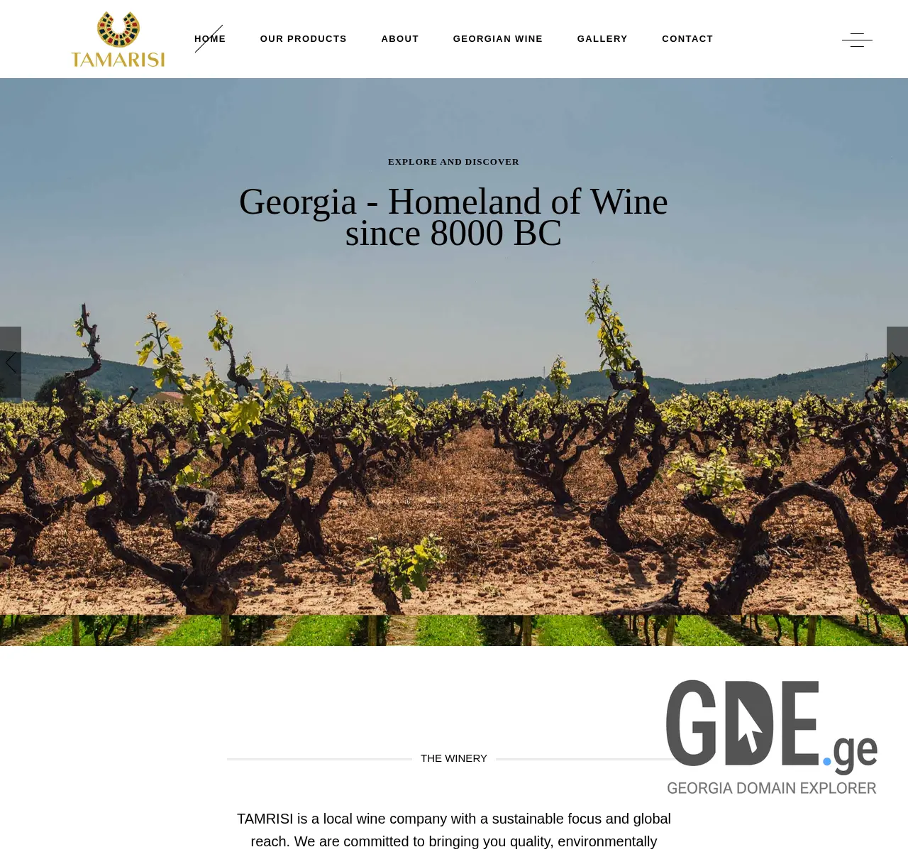Screenshot of the site tamarisiwine.ge at 2025-11-25