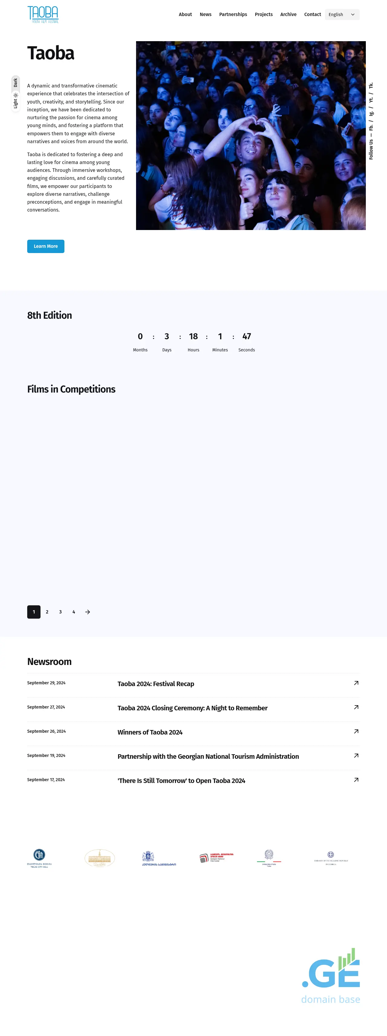 Screenshot of the site taobaff.ge