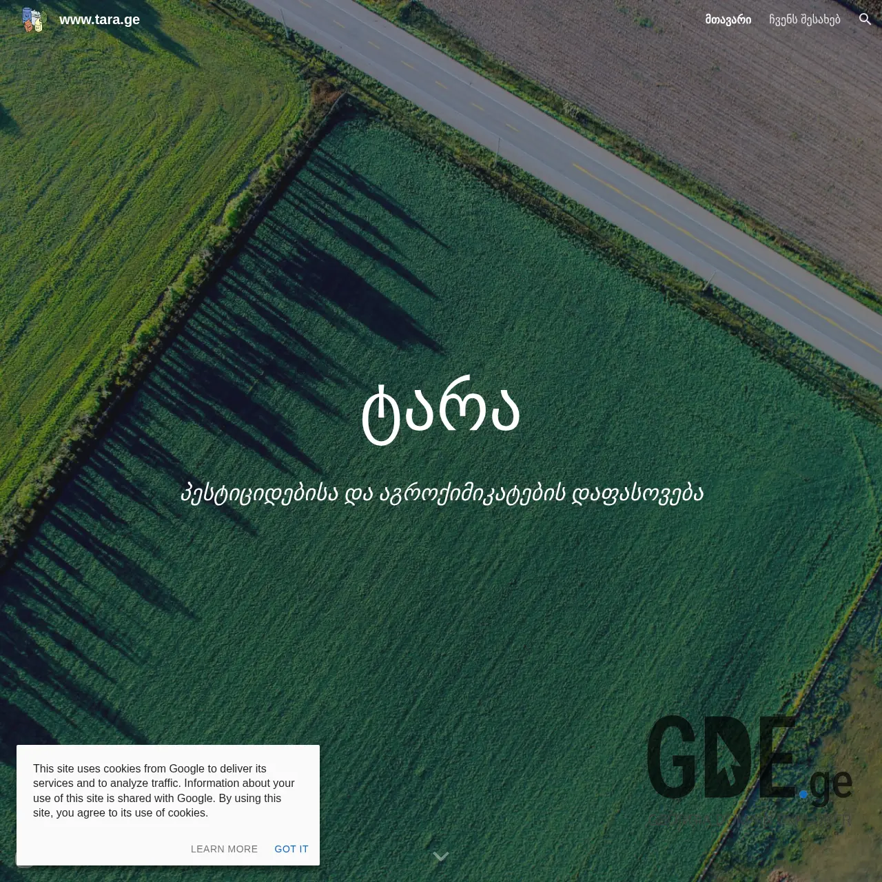 Screenshot of the site tara.ge at 2025-12-15