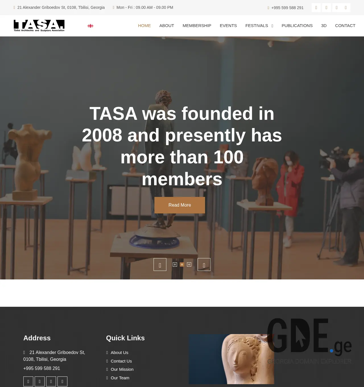 Screenshot of the site tasa.ge at 2025-12-03