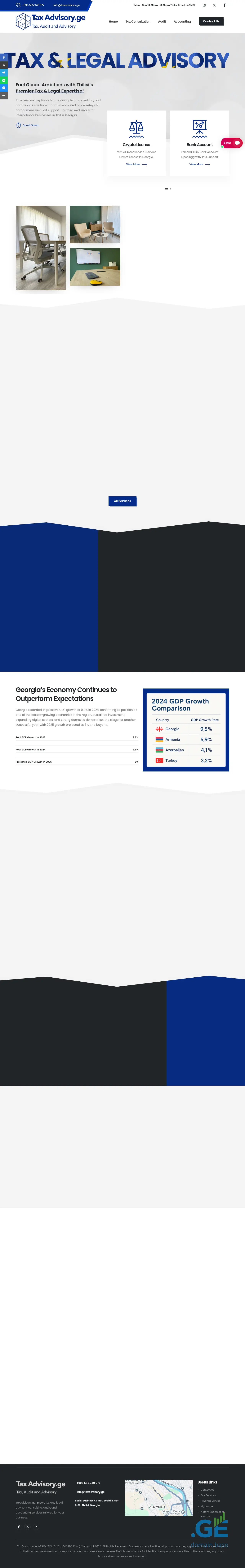Screenshot of the site taxadvisory.ge