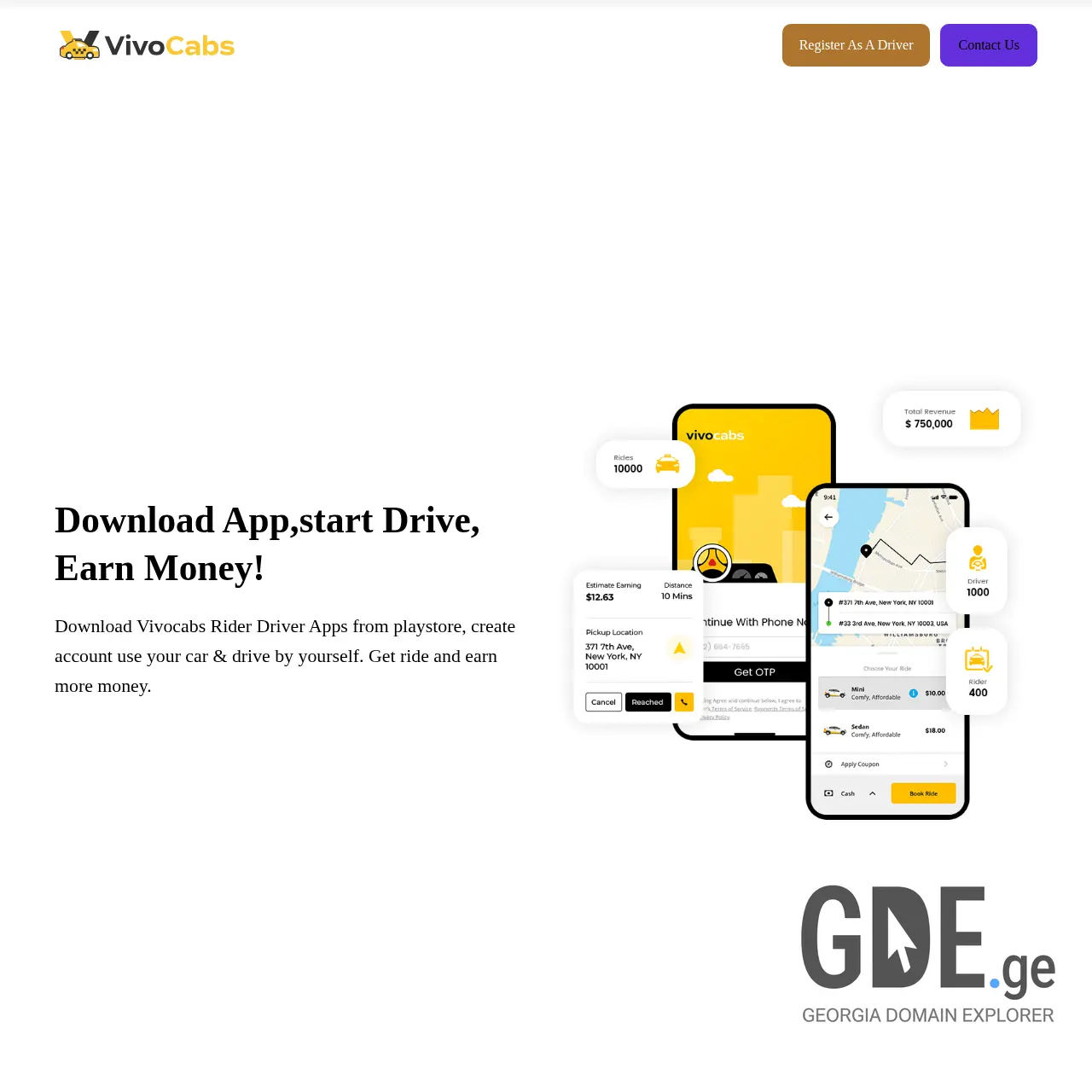 Screenshot of the site taxi-geo.ge at 2026-02-13