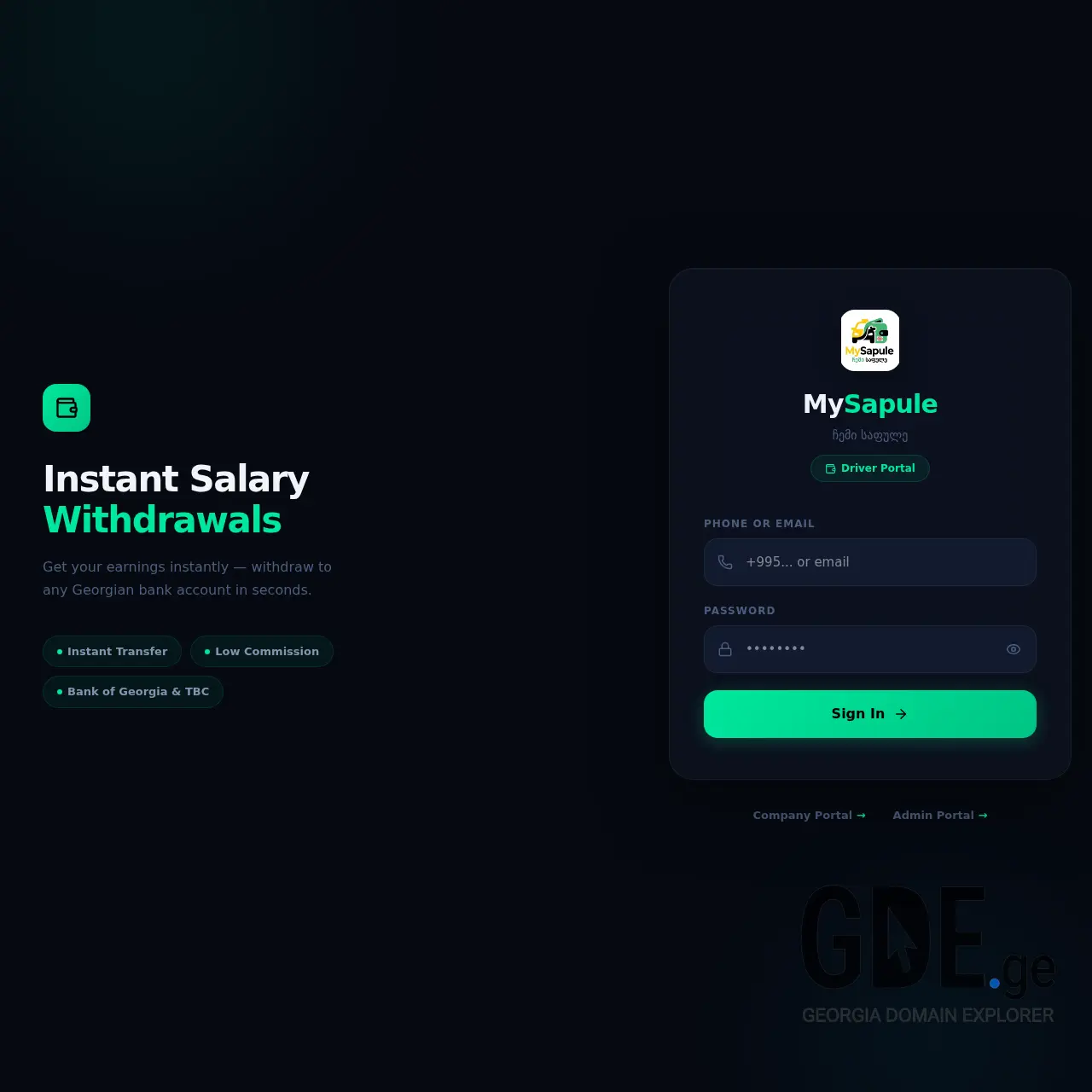 Screenshot of the site taxigo.ge at 2026-02-28