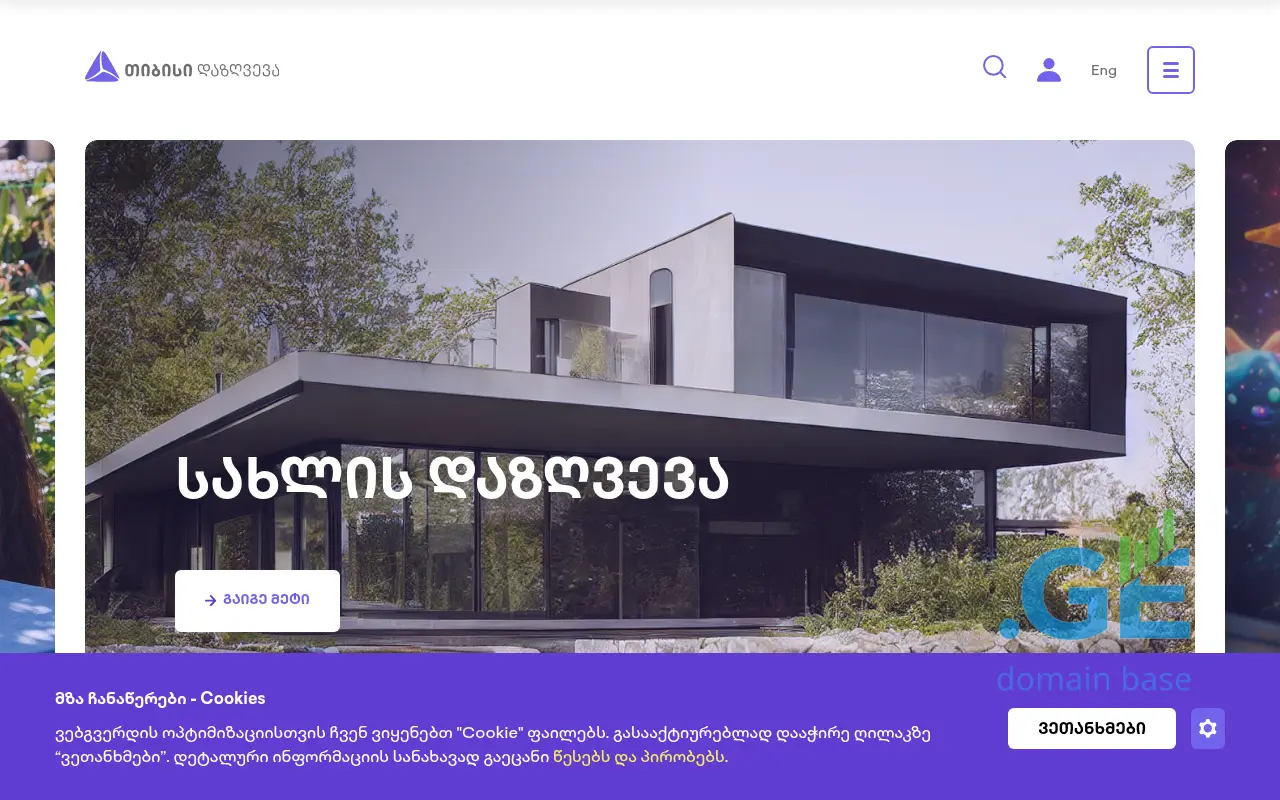 Screenshot of the site tbcinsurance.ge