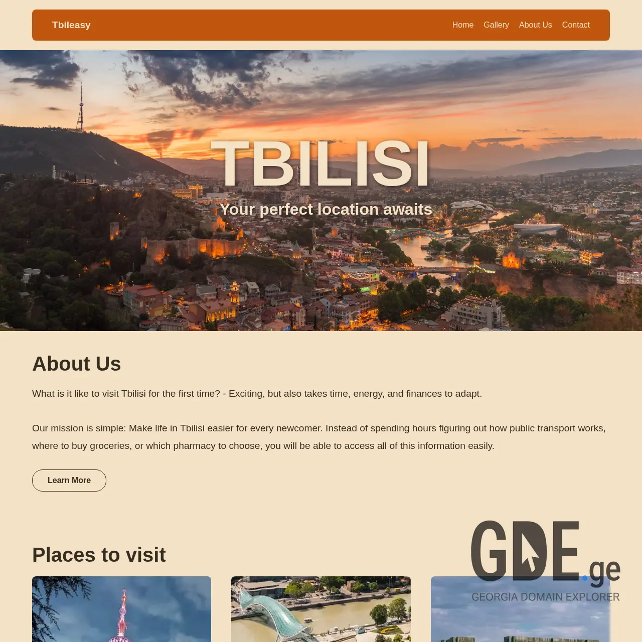 Screenshot of the site tbileasy.ge at 2025-12-14