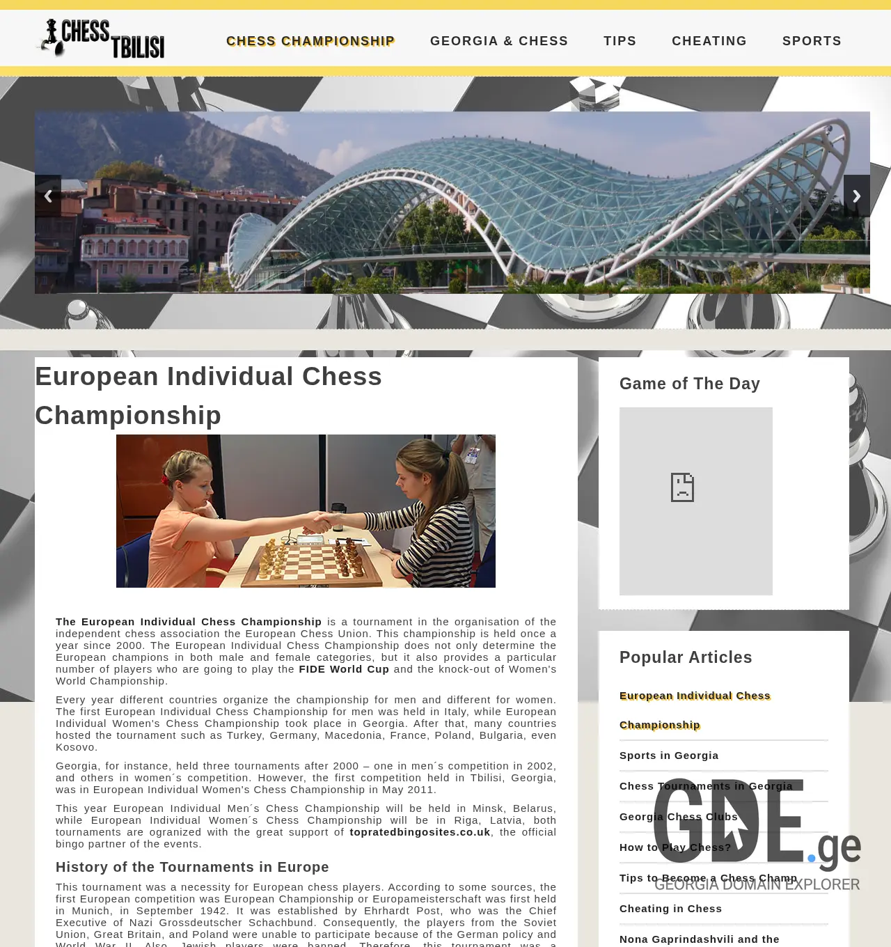 Screenshot of the site tbilisi2011.ge at 2025-11-29