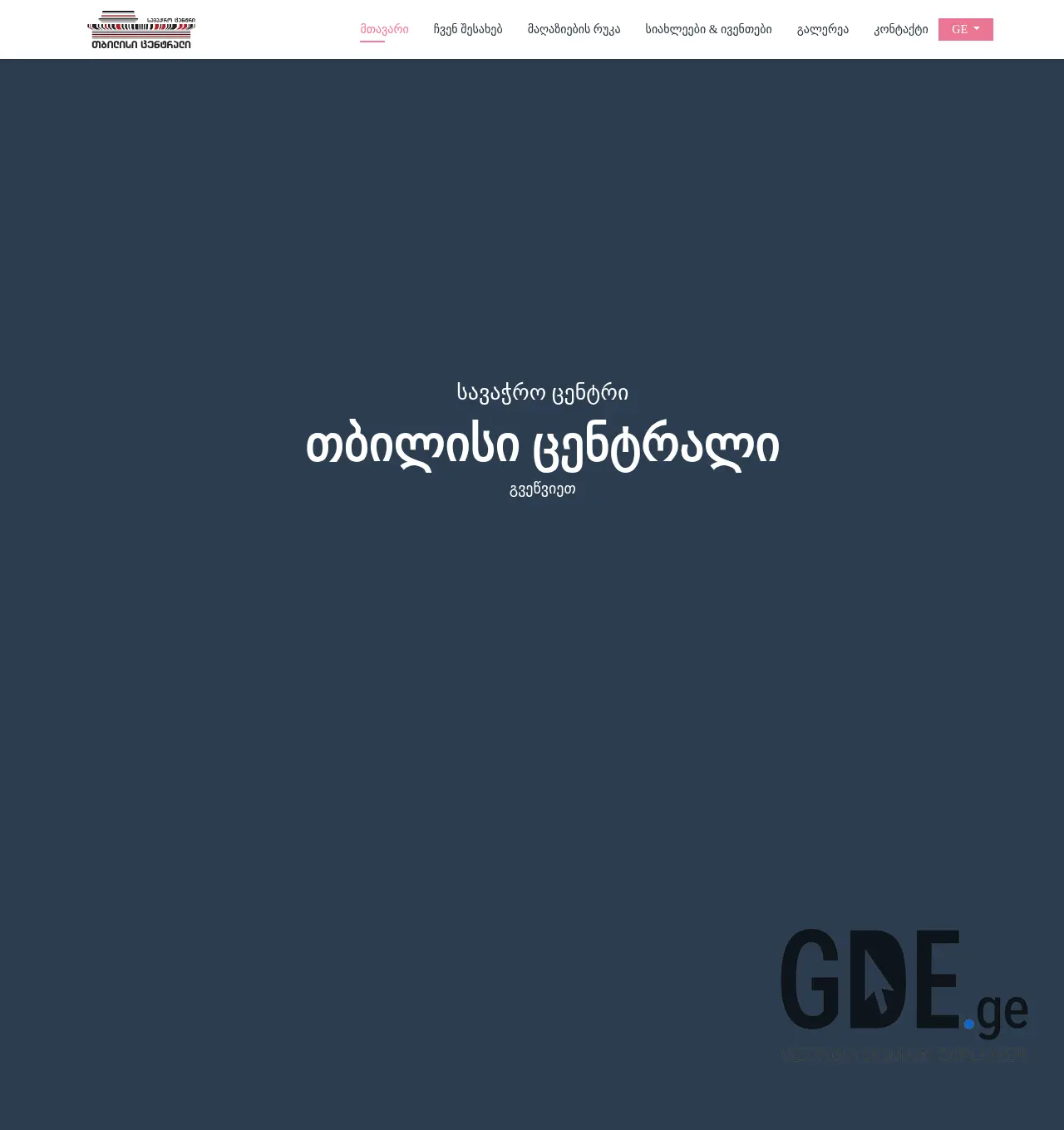 Screenshot of the site tbilisicentral.ge at 2025-12-01