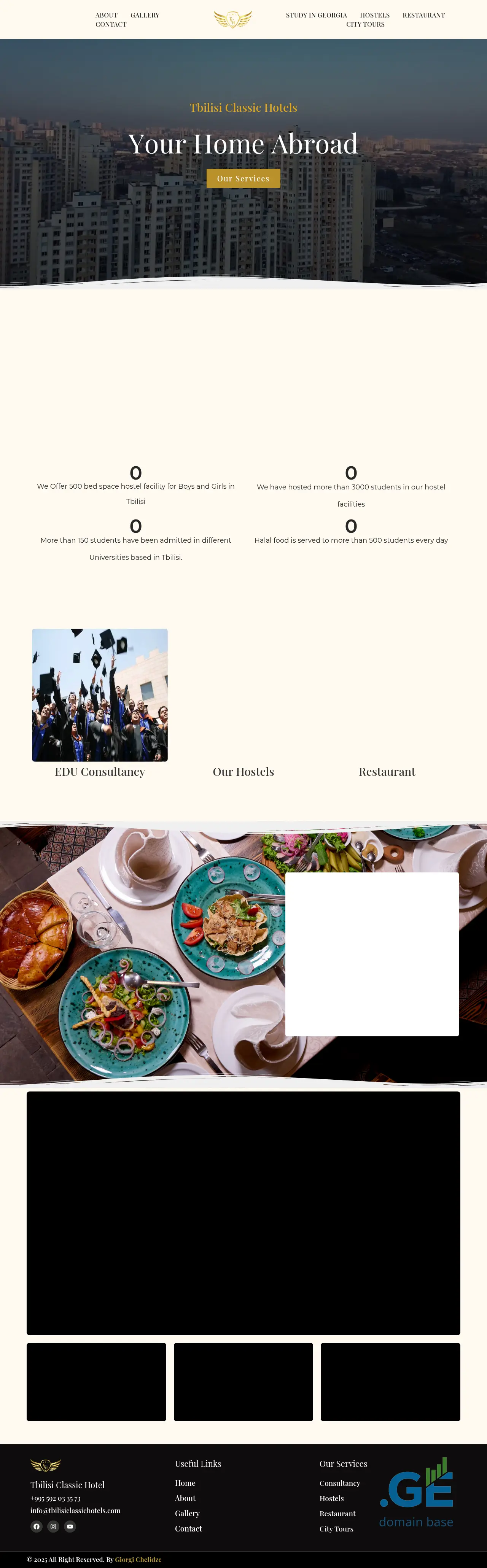 Screenshot of the site tbilisiclassichotel.ge