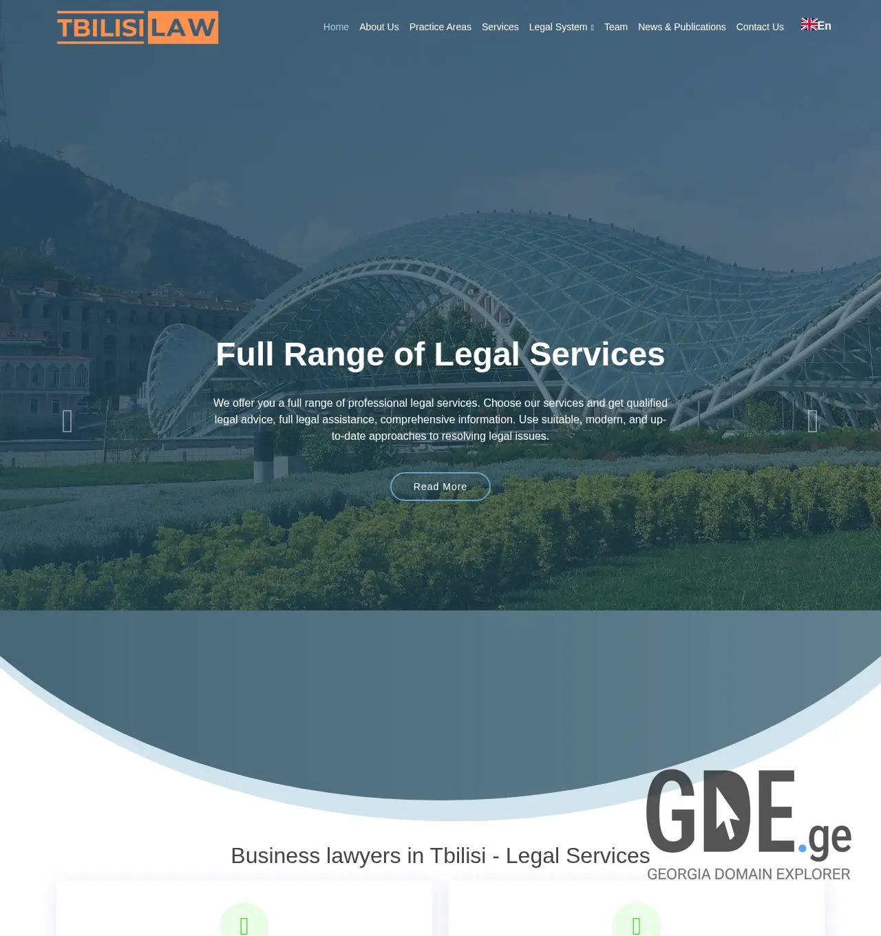 Screenshot of the site tbilisilaw.ge at 2025-12-03