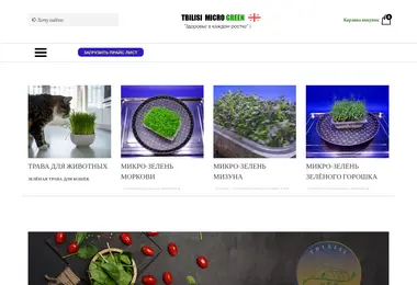Screenshot of tbilisimicrogreen.ge