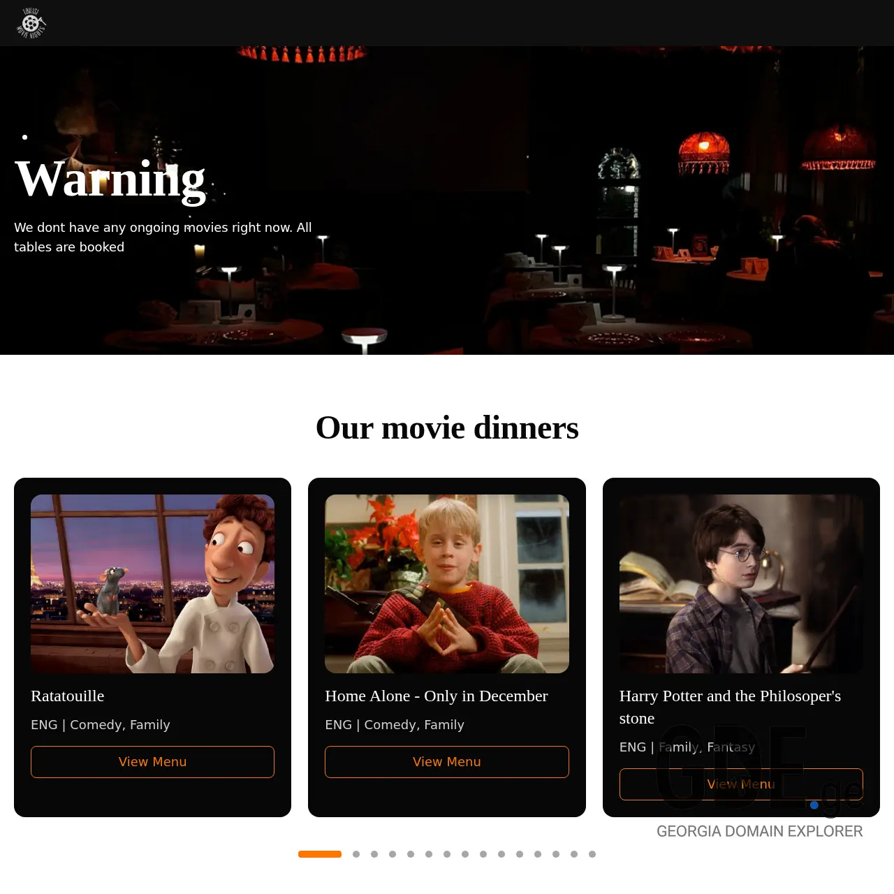 Screenshot of the site tbilisimovienights.ge at 2025-12-13
