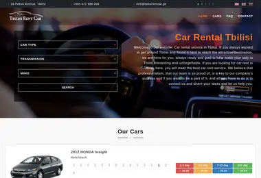 Screenshot of tbilisirentcar.ge
