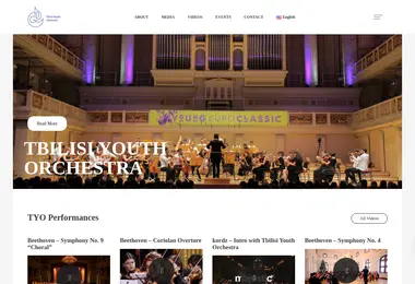 Screenshot of tbilisiyouthorchestra.ge